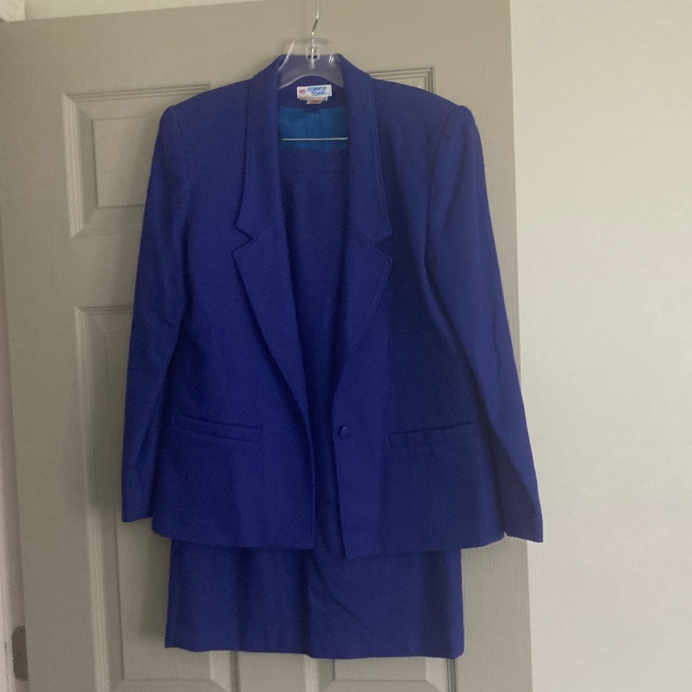 Wool Blazer and Skirt Set